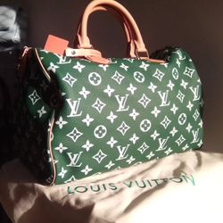 One Day Sale, Everything Must Go! PreOwned Green Louis Vuitton Speedy Bag