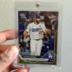 Topps Now Clayton Kershaw World Series Card