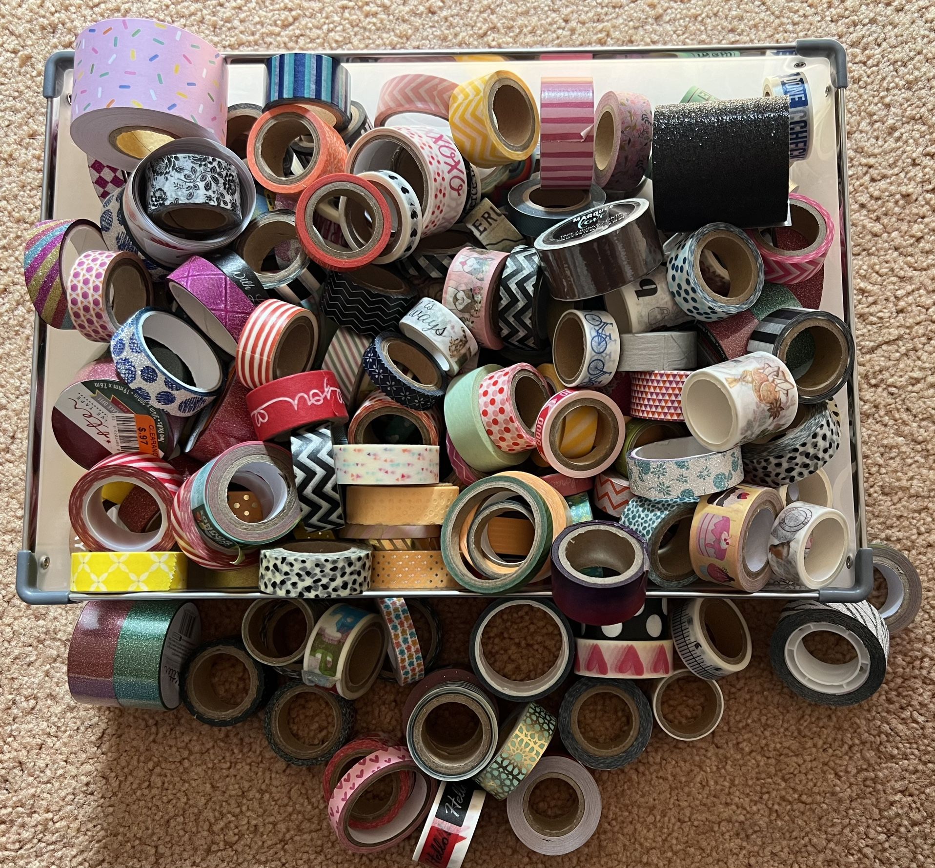 New! Huge Lot Of Washi Paper Tape Rolls