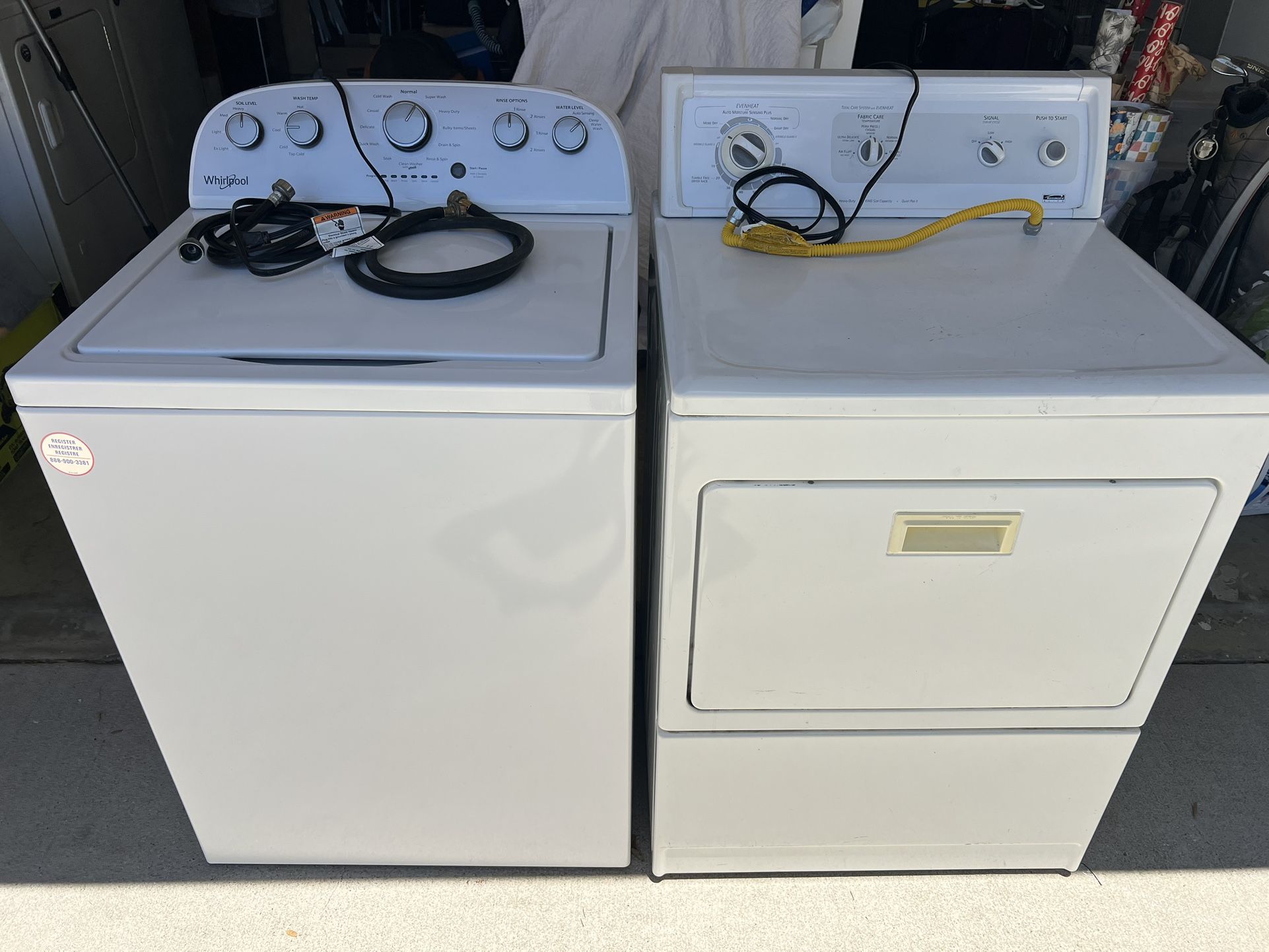 Kenmore Elite Gas Dryer & Whirlpool Top-Load Washer – $350 for Set (or Best Offer)