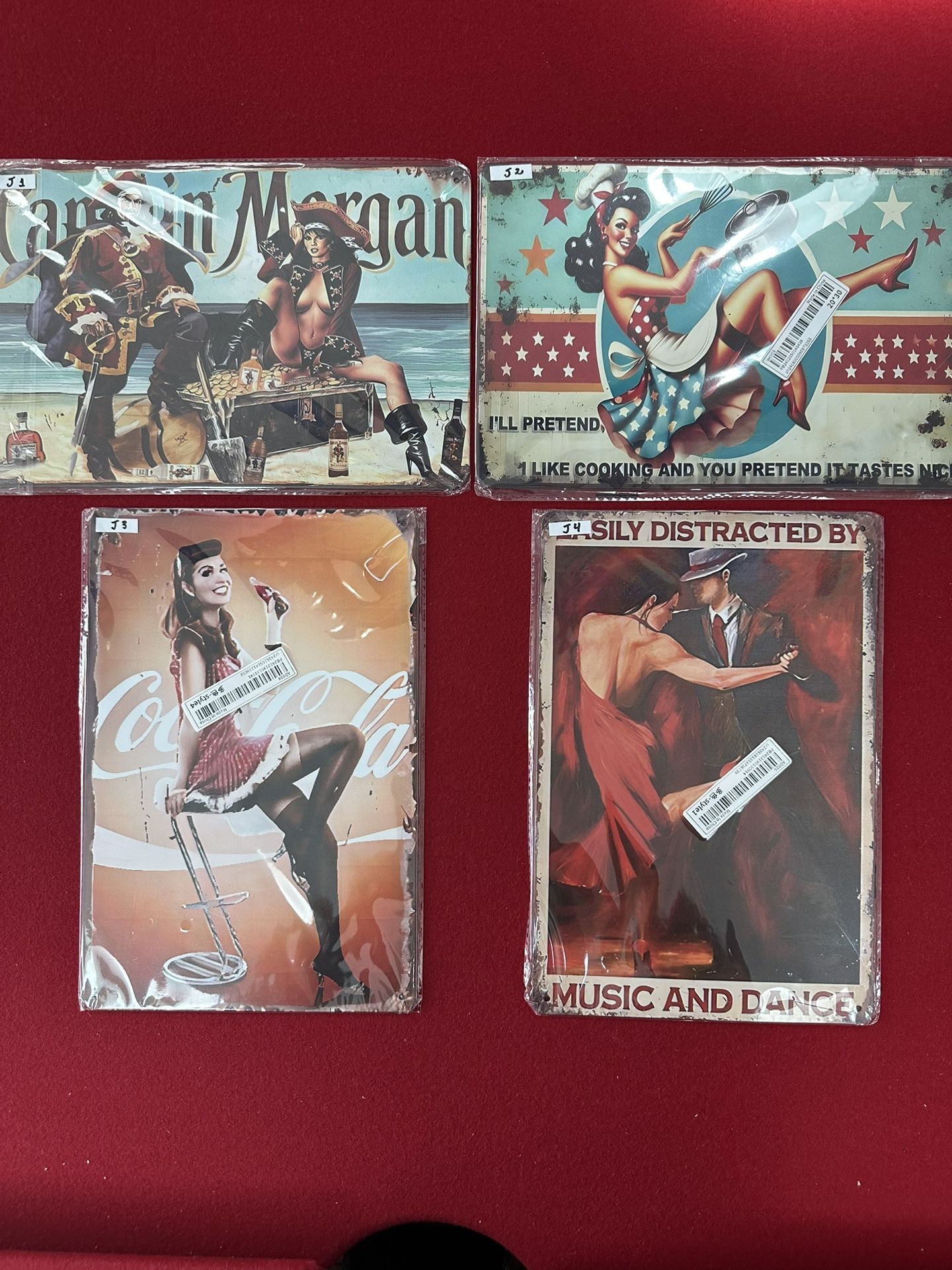 4 Garage / Man Cave / Decor Funny Metal Signs