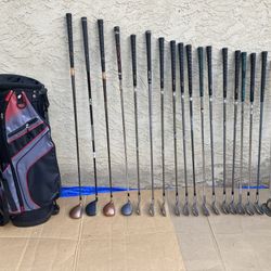 Variety Of RH Golf Clubs & Tour X Golf Bag