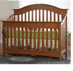 High End Solid Wood 3-in-1 Convertible Crib And Mattress—pristine!