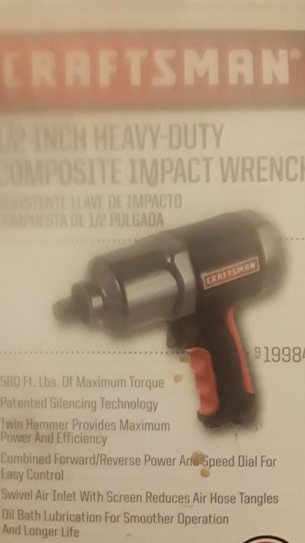 Brand New Craftsman 1 2 Inch Heavy Duty Composite Impact Wrench Brand New Craftsman 1 2 Inch Heavy Duty Composite Impact Wrench