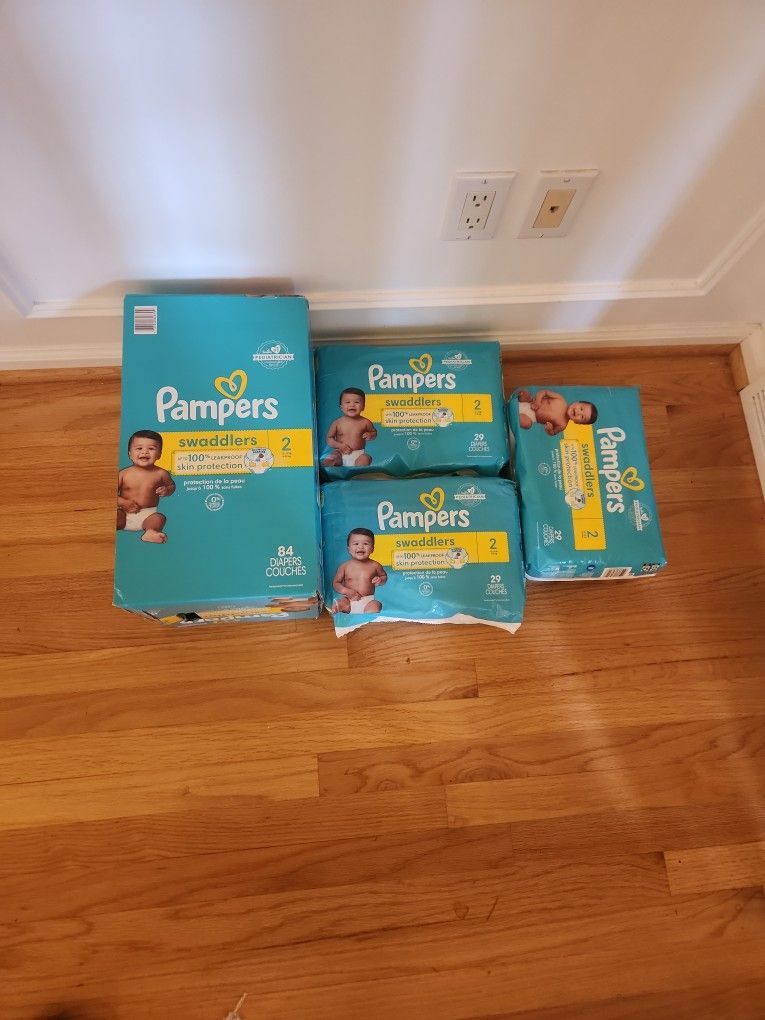 171 Pampers Swaddlers Diapers Size 2 Infant Wetness Indicator