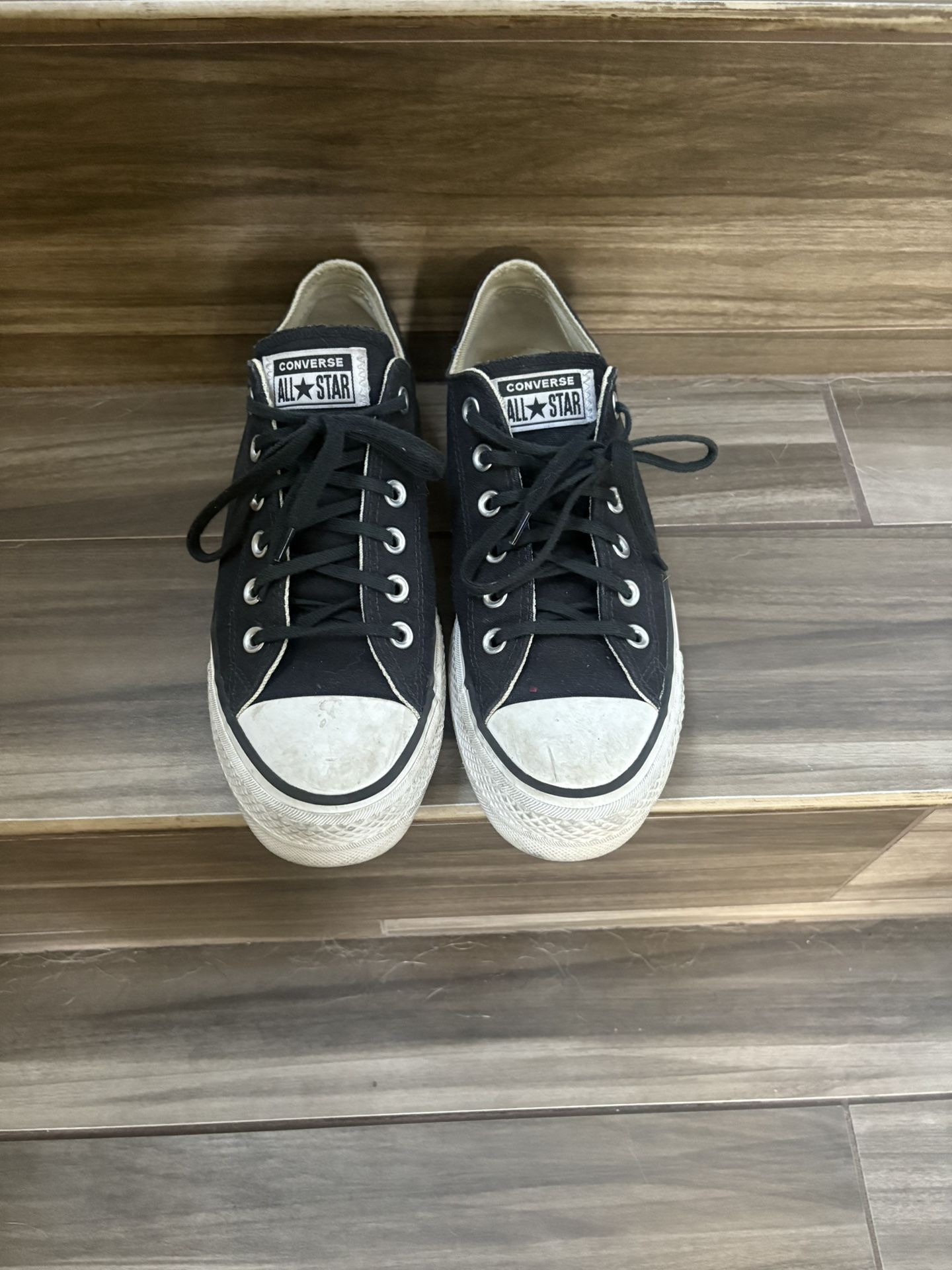Converse All Star Black and White Platform Sneakers