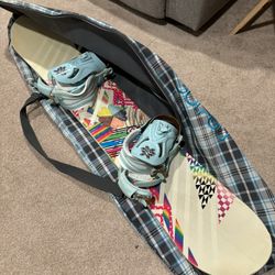 Snowboard, Boots, Bag