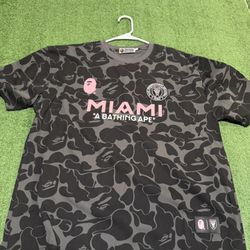 BAPE Miami Black Camo Tee – Size L