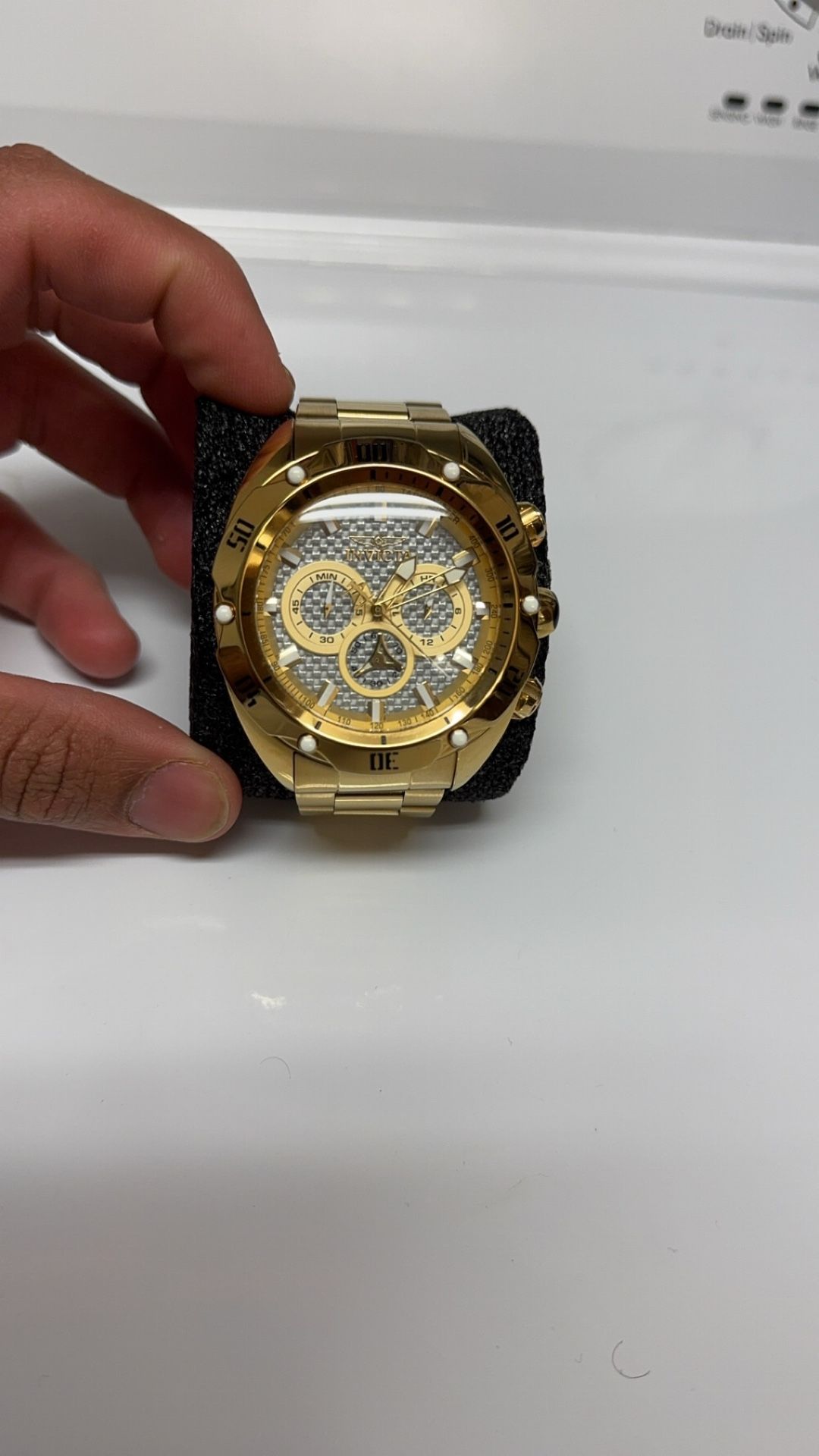 Gold Invicta Watch 50mm
