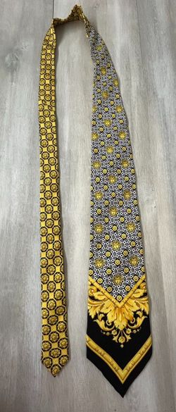 Gianni Versace Silk Tie – Medusa Baroque Print – Made in Italy (PO1020529) -Very Good Condition