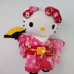 5 Inch Hello Kitty Kimono Plush Keychain