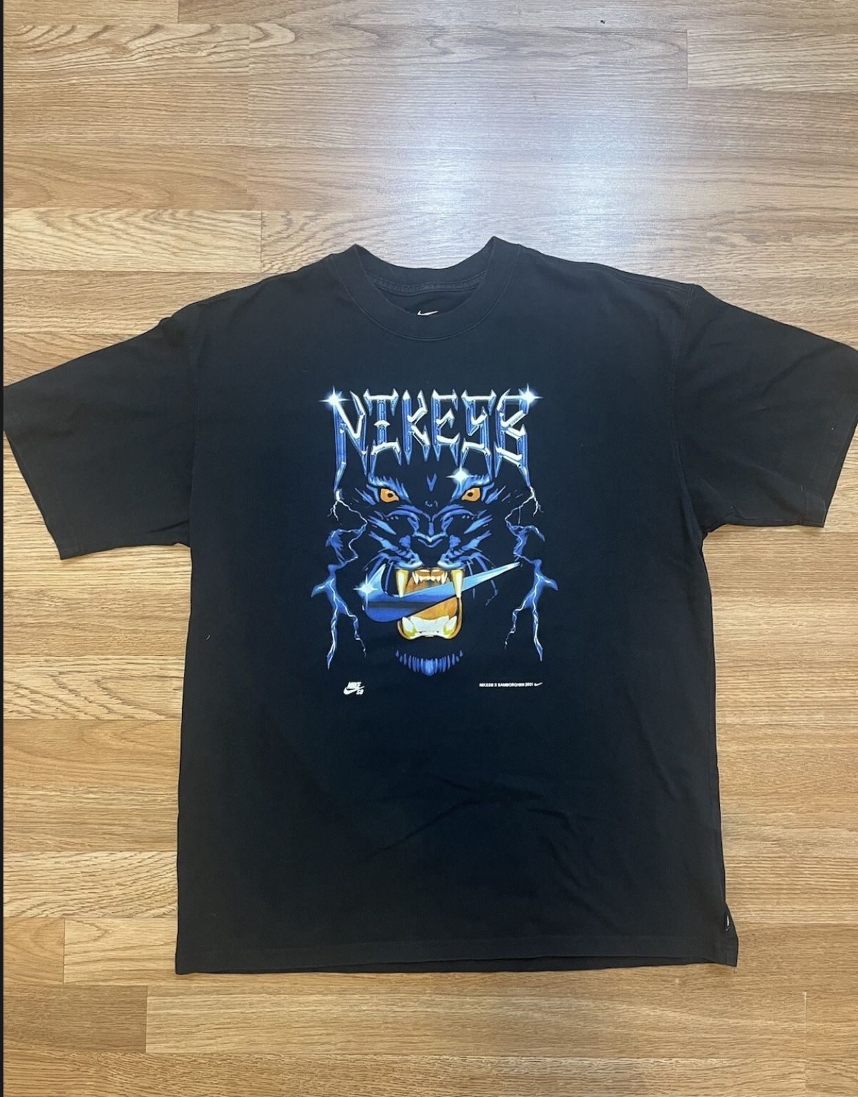 Nike SB Shirt Men's Short Sleeve Samborghini 2021 Skateboarding Tee