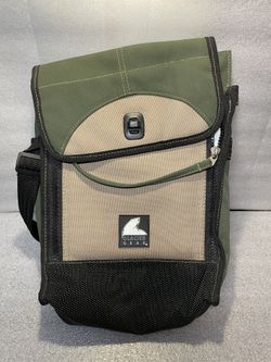 Glacier Gear Hot Cold Hiking Picnic Lunch Storage Travel Tote Bag Koozie Green Tan