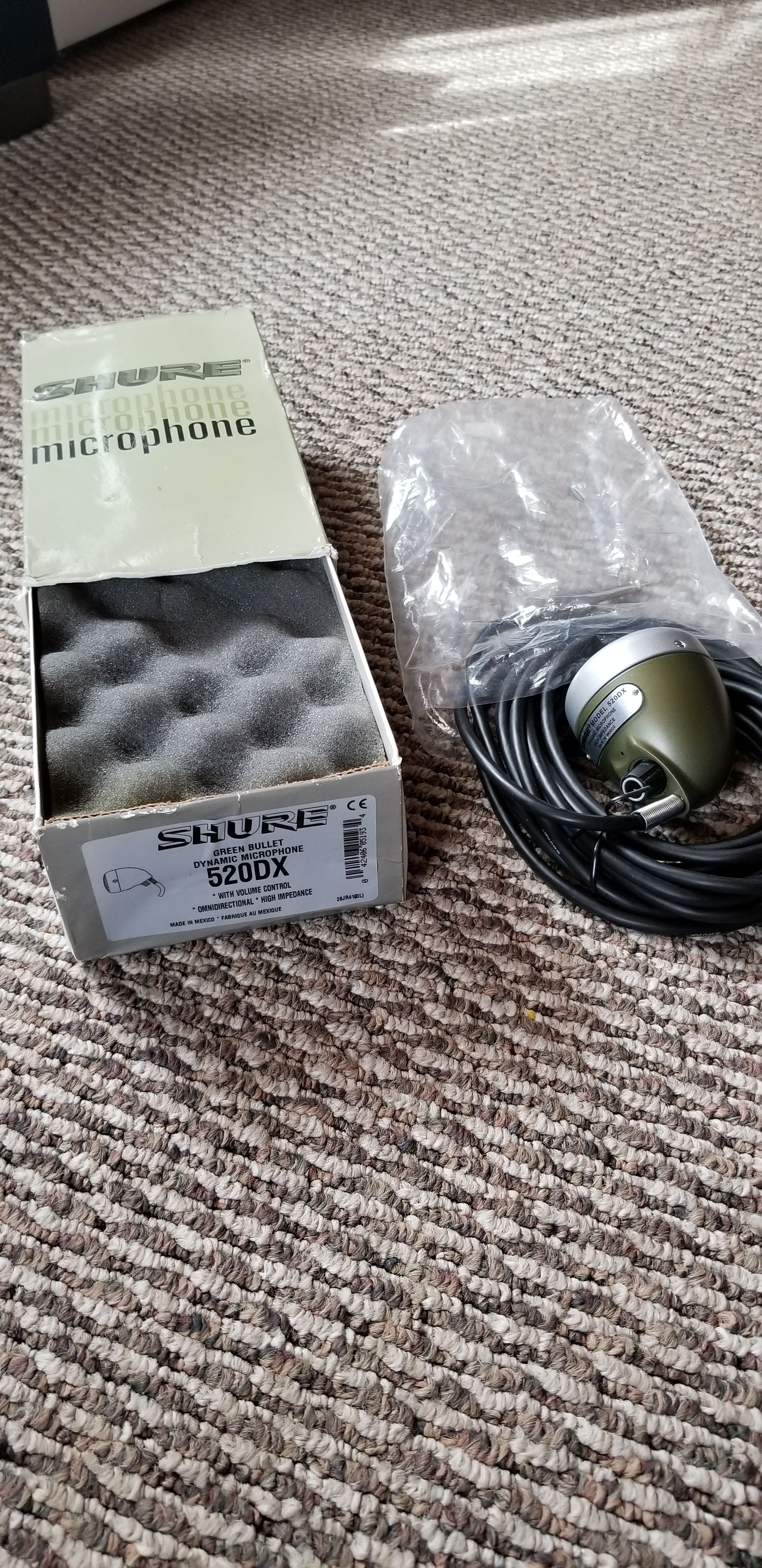 Shure 520-DX Green Bullet Mic