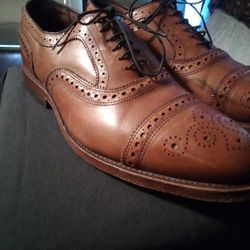 Allen Edmonds Strand Men’s Brown Leather Cap Toe Oxfords Shoes Size US 10 