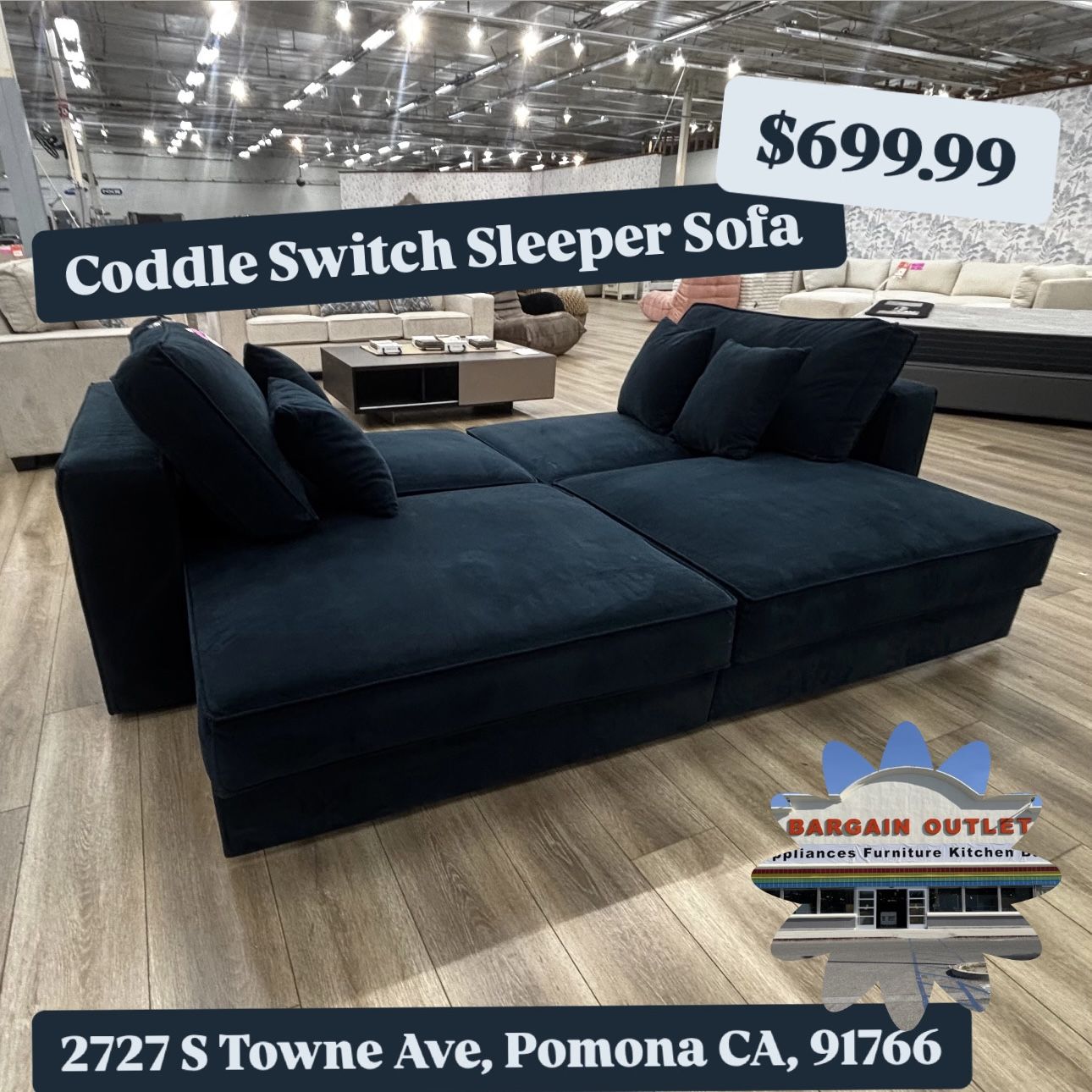 Coddle Switch Sleeper Sofa – Open Box $699.99