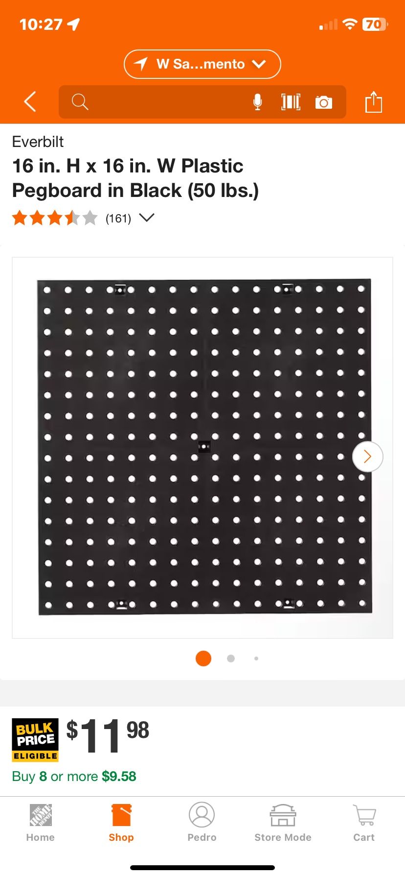 Peg Board Square