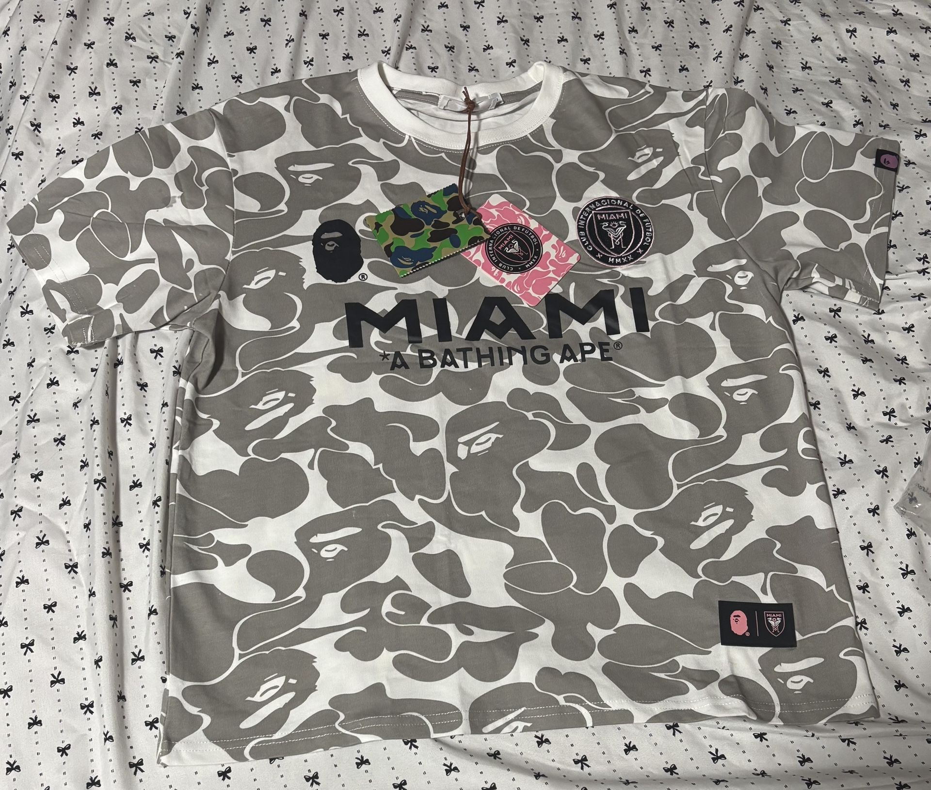 BAPE x Inter Miami CF Camo Tee 'White'
