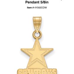 14k Yellow Gold Dallas CowBoys Charm