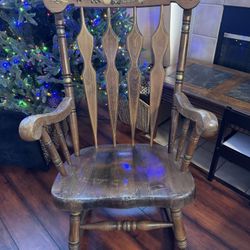 Vintage Wooden Rocking Chair made in Yugoslavia