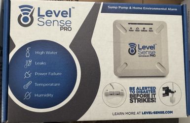 Level Sense Pro - Sump Pump High Water Alarm, Temperature, Humidity, & Leak Detection (NEW)