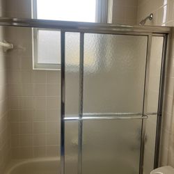 Shower door use