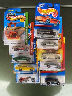 Hotwheels. 10 cars. Various years