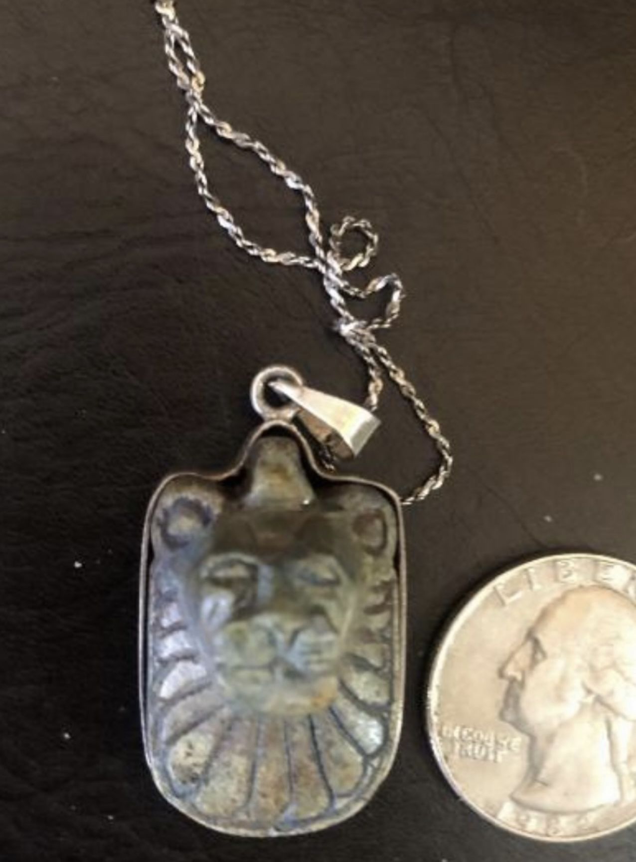 OLD ANCIENT EGYPTIAN LIONESS HEAD SEKHMET PENDANT