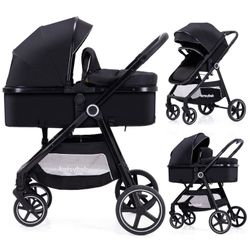 2-in-1 Baby Stroller with Bassinet Mode - 0-36 Months Old Babies