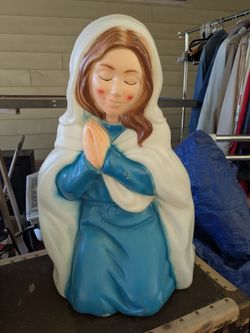 Virgin Mary Blow Mold Nativity Figure