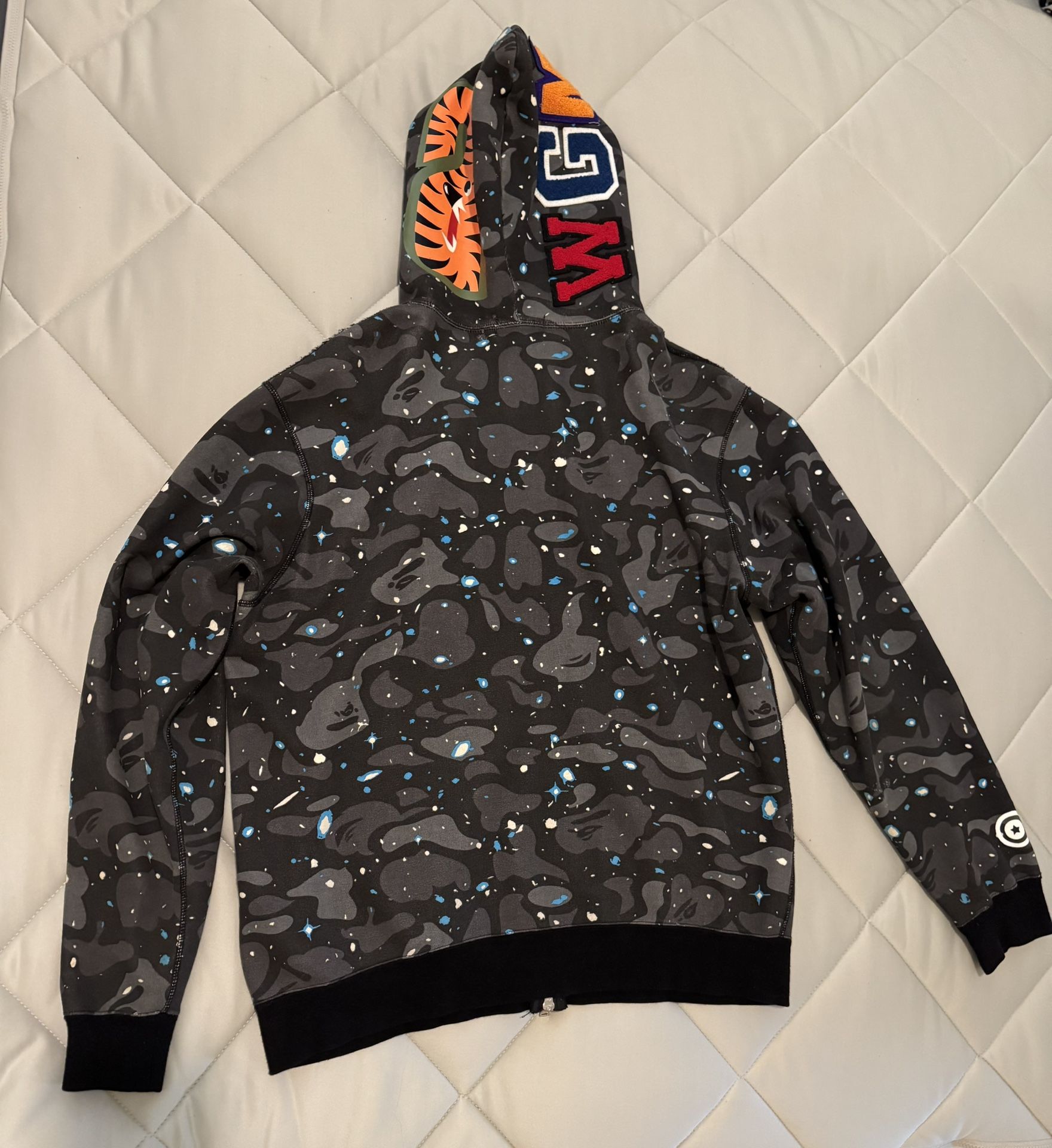 Space Camo Bape Shark Hoodie XL