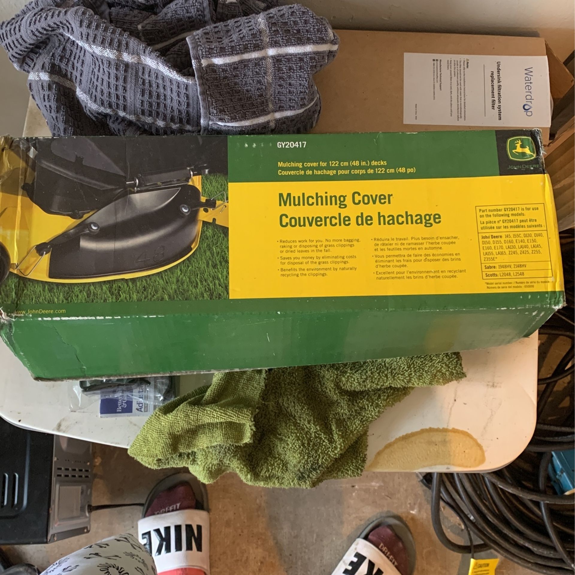 john deer mulching cover