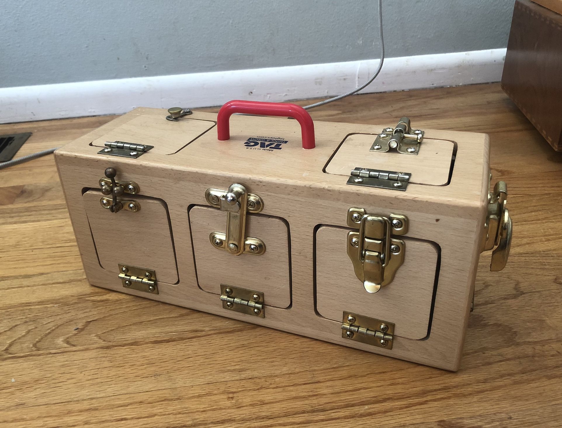 TAG Think & Grow Solid Wood Latch Lock Box 