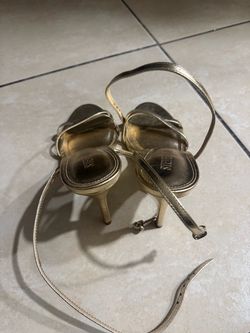 Steve Madden Gold Strappy Heeled Sandals