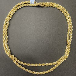 14kt Hollow Rope Chain 