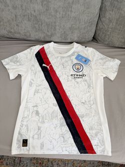 Manchester city Authentic Away Jersey. Men’s Size M