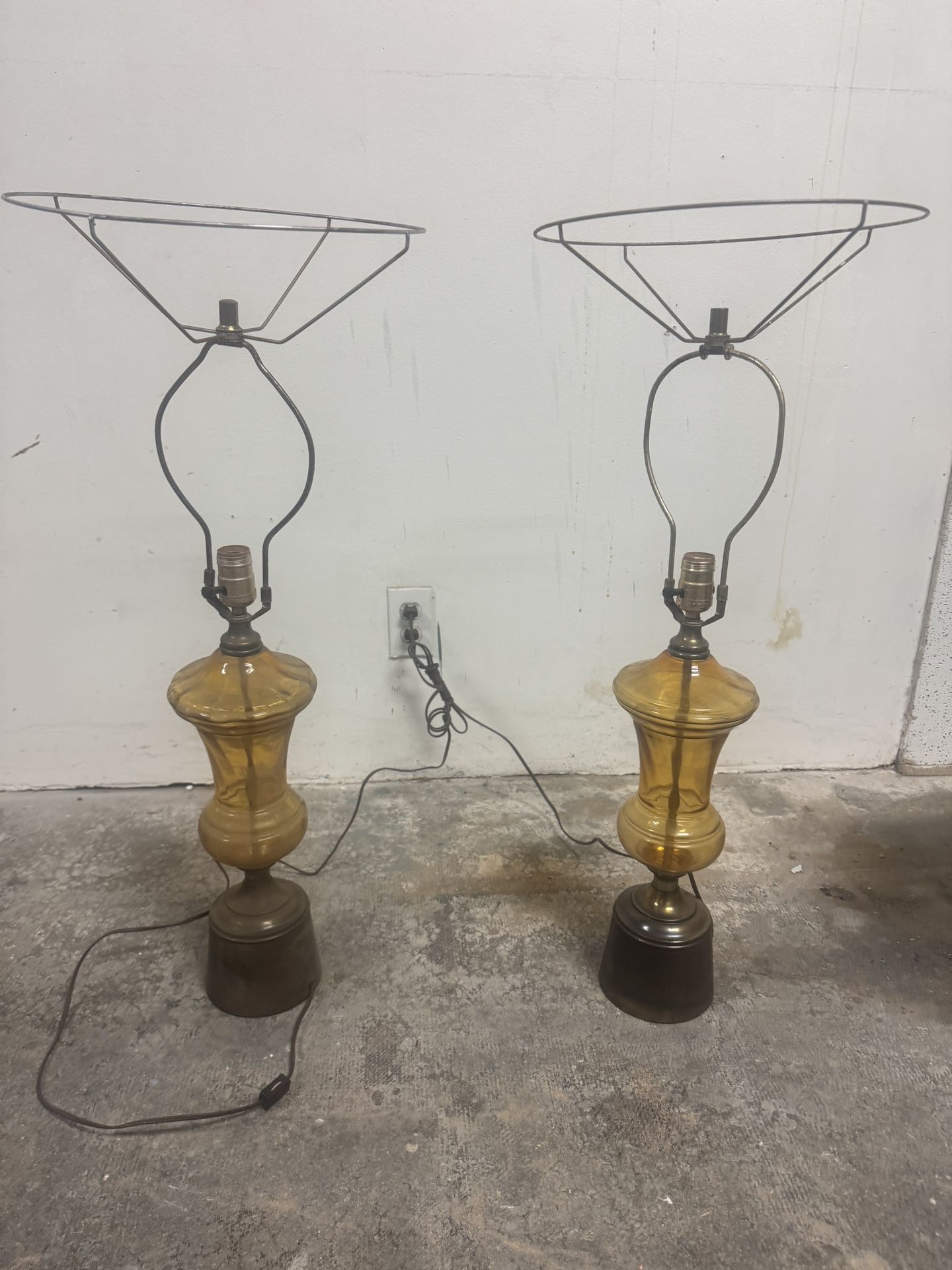 Vintage Glass Table Lamps