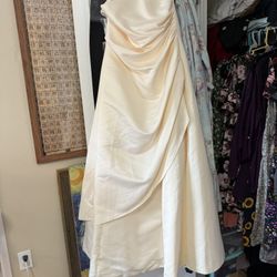 David’s Bridal Gold Dress