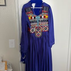 Afghan Blue Dress