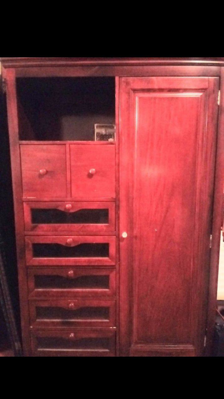 Cherrywood armoire/dresser closet