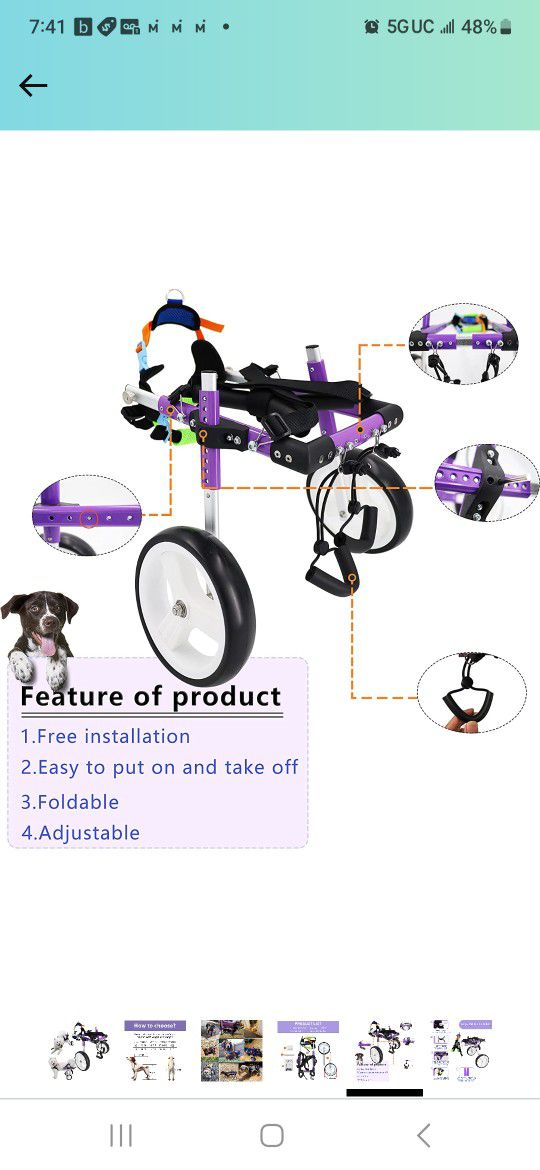 Hobey Hove  Adjustable Doggie Wheelchair