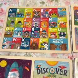 Jigsaw Puzzles On Wooden Trays 