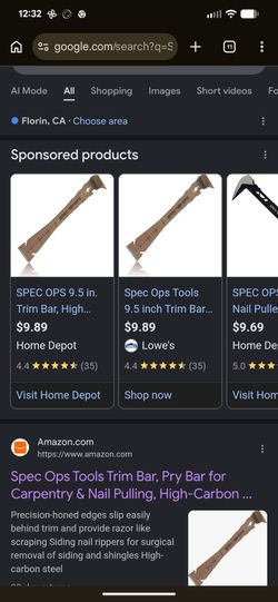 Spec Ops 9.5 in. Trim Bar