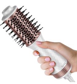 Thermal Brush,Brush Hair Dryer MINI,Travel Hair Dryer Brushs, 4-in-1 Hot Air Brushs-with for Drying, Straightening, Curling & Volumizing, Mini Ionic T