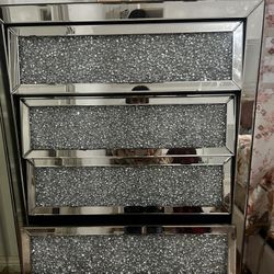 Silver Glitter Dresser