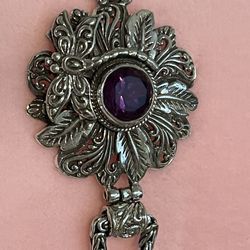 Sterling Silver with Amethyst Bracelet 