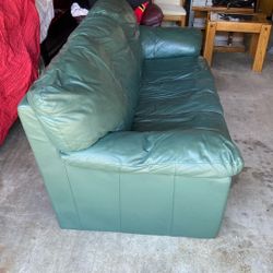 Free Leather Couch, Oak Table And 4 Chairs!!