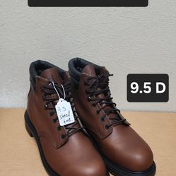 Red Wing Work Boot Sz 9.5 D STEEL ROUND TOE 