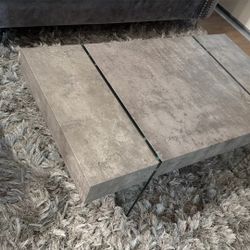 For Sale: Gray Coffee Table with Glass Legs 