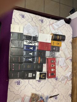 Lots of different perfumes and colognes